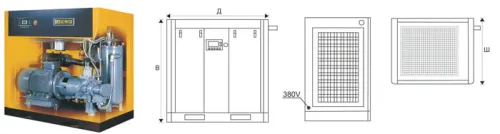 Винтовой компрессор Berg BK-280 8