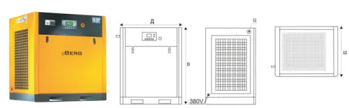 Винтовой компрессор Berg BK-30P 12